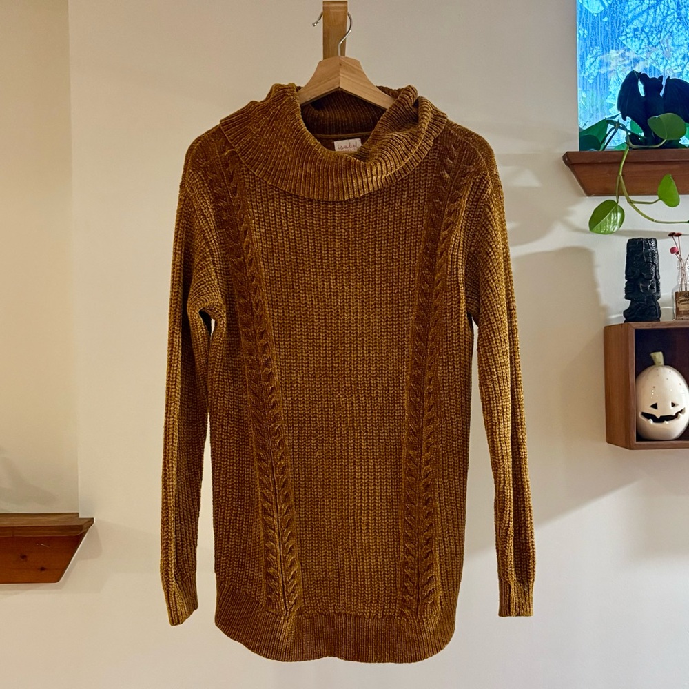 Isabel Maternity by Ingrid & Isabel Mustard Cowl Neck Sweater